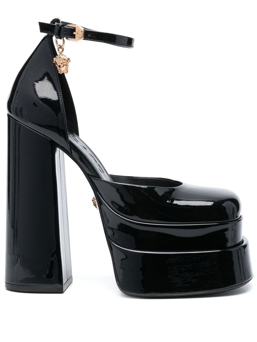 patent leather 160mm platform pumps - 1