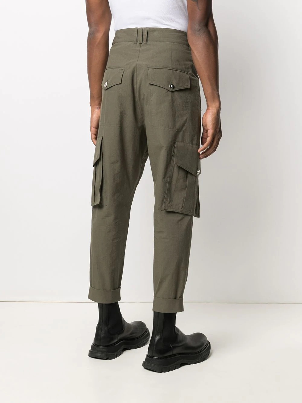 cropped cargo trousers - 4