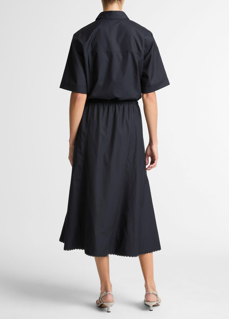 Vince Scallop-Detail Cotton Midi Skirt outlook