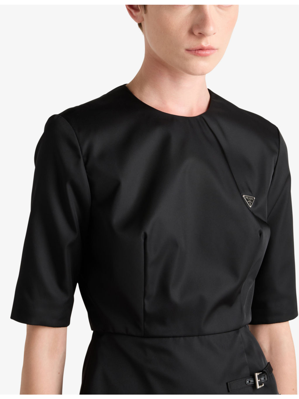 Re-Nylon logo-plaque recycled-nylon mini dress - 5