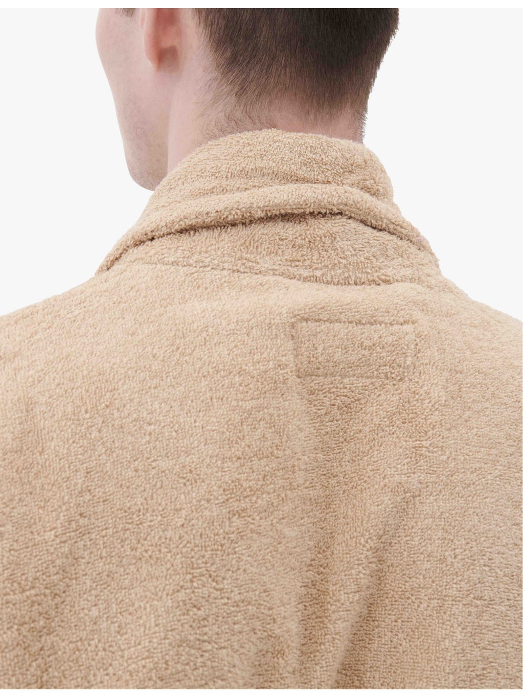 Shawl-collar removable-belt organic-cotton robe - 5