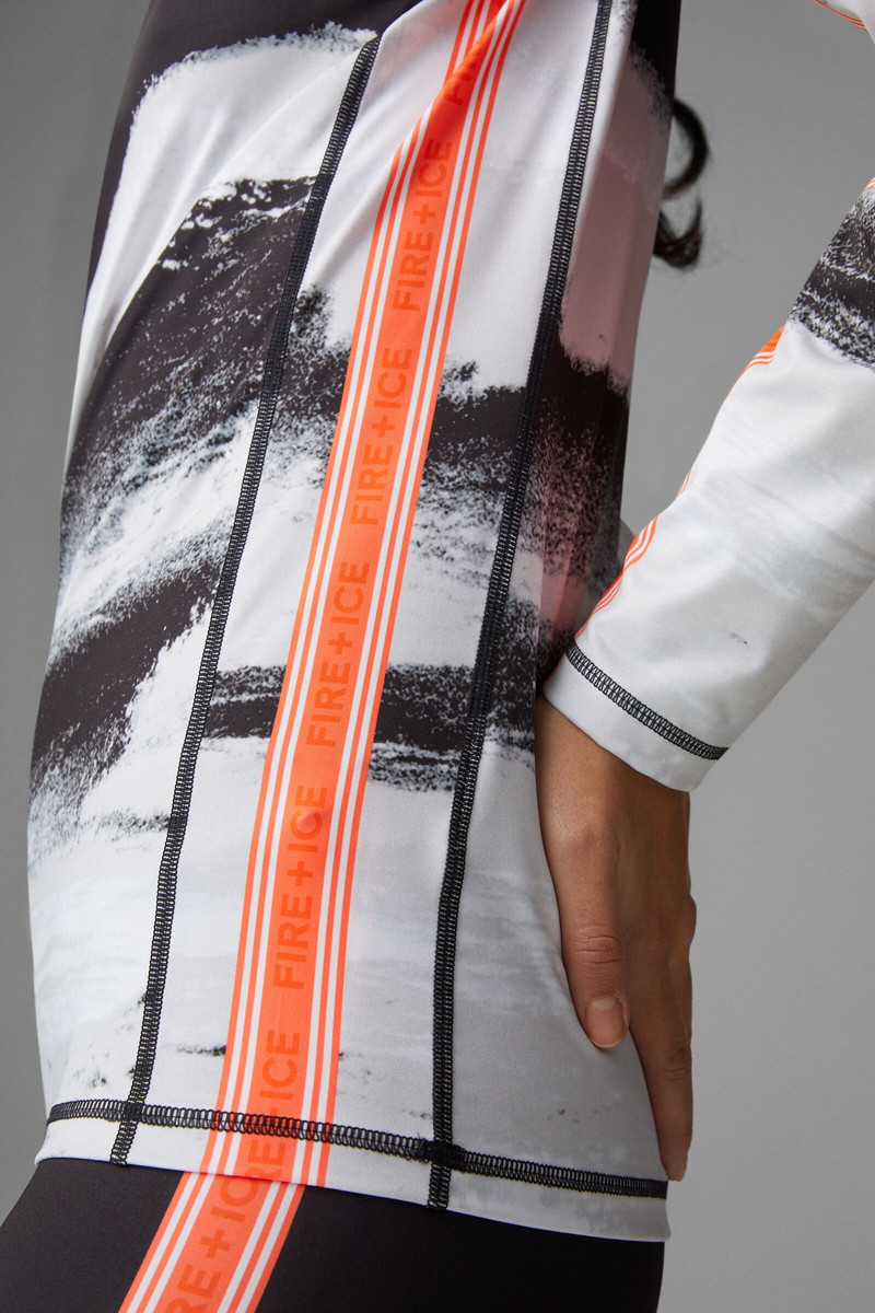 Idda Functional shirt in Black/White/Orange 6