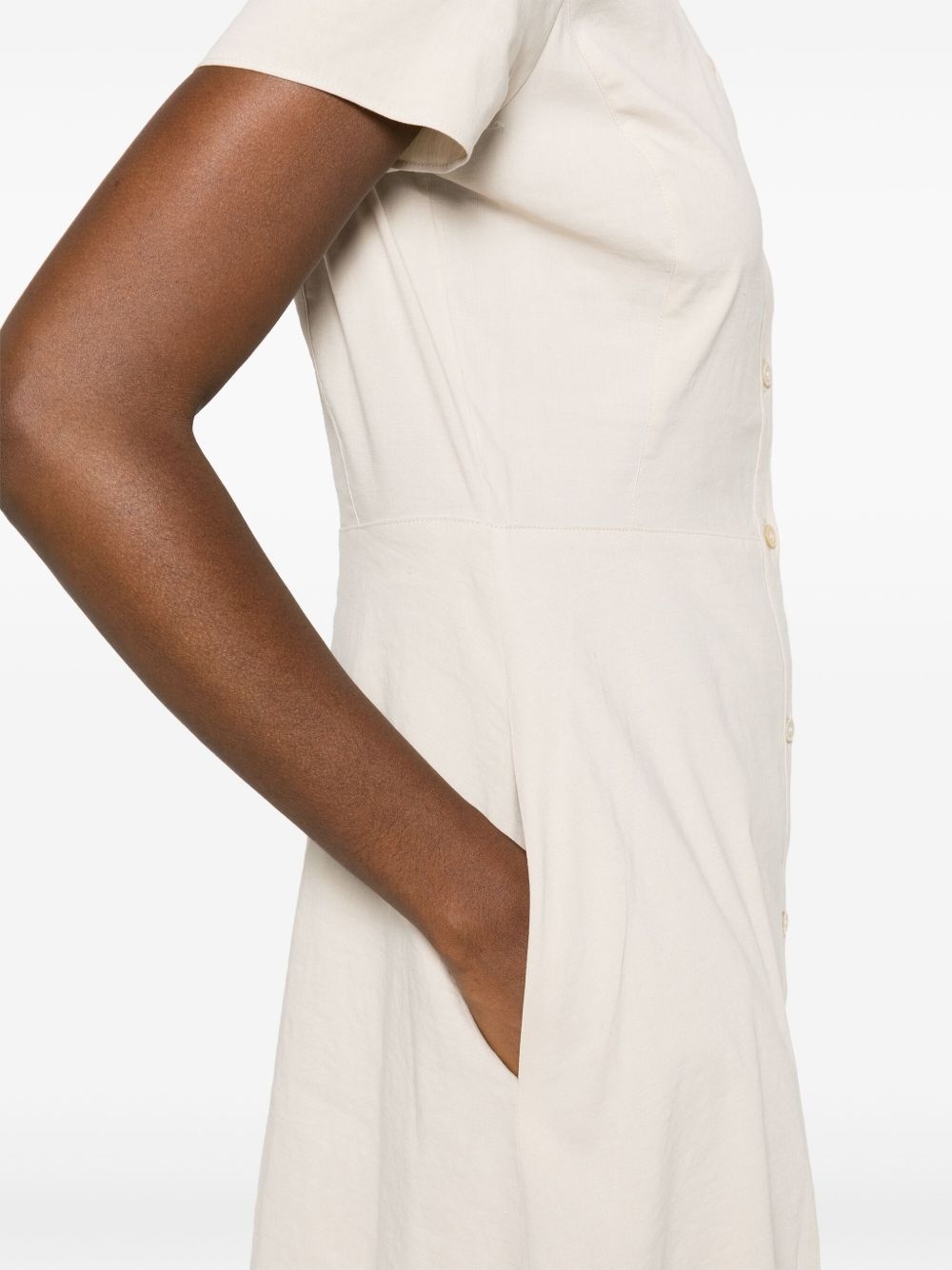 short-sleeves midi shirt dress - 5