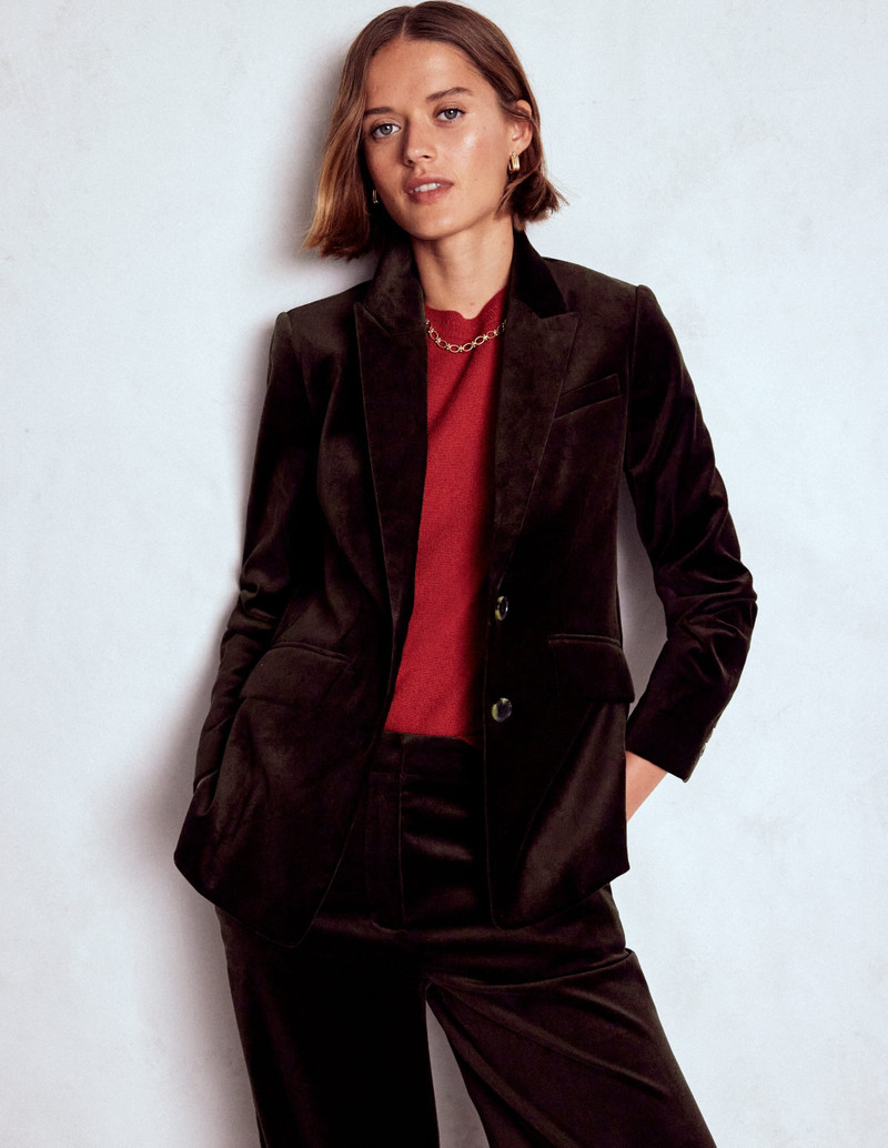 Stamford Velvet Blazer-Espresso 4