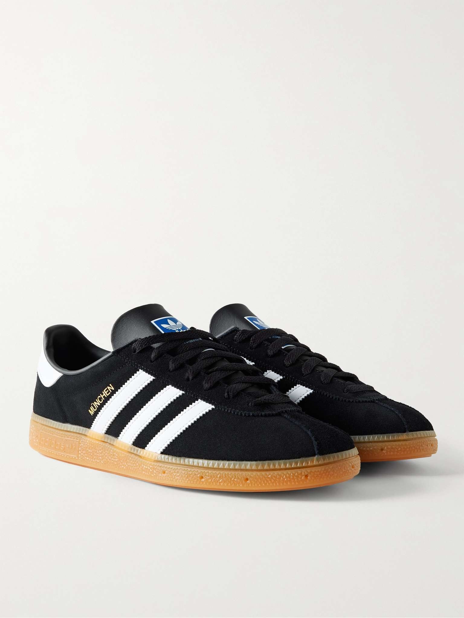 Munchen Leather-Trimmed Suede Sneakers - 4