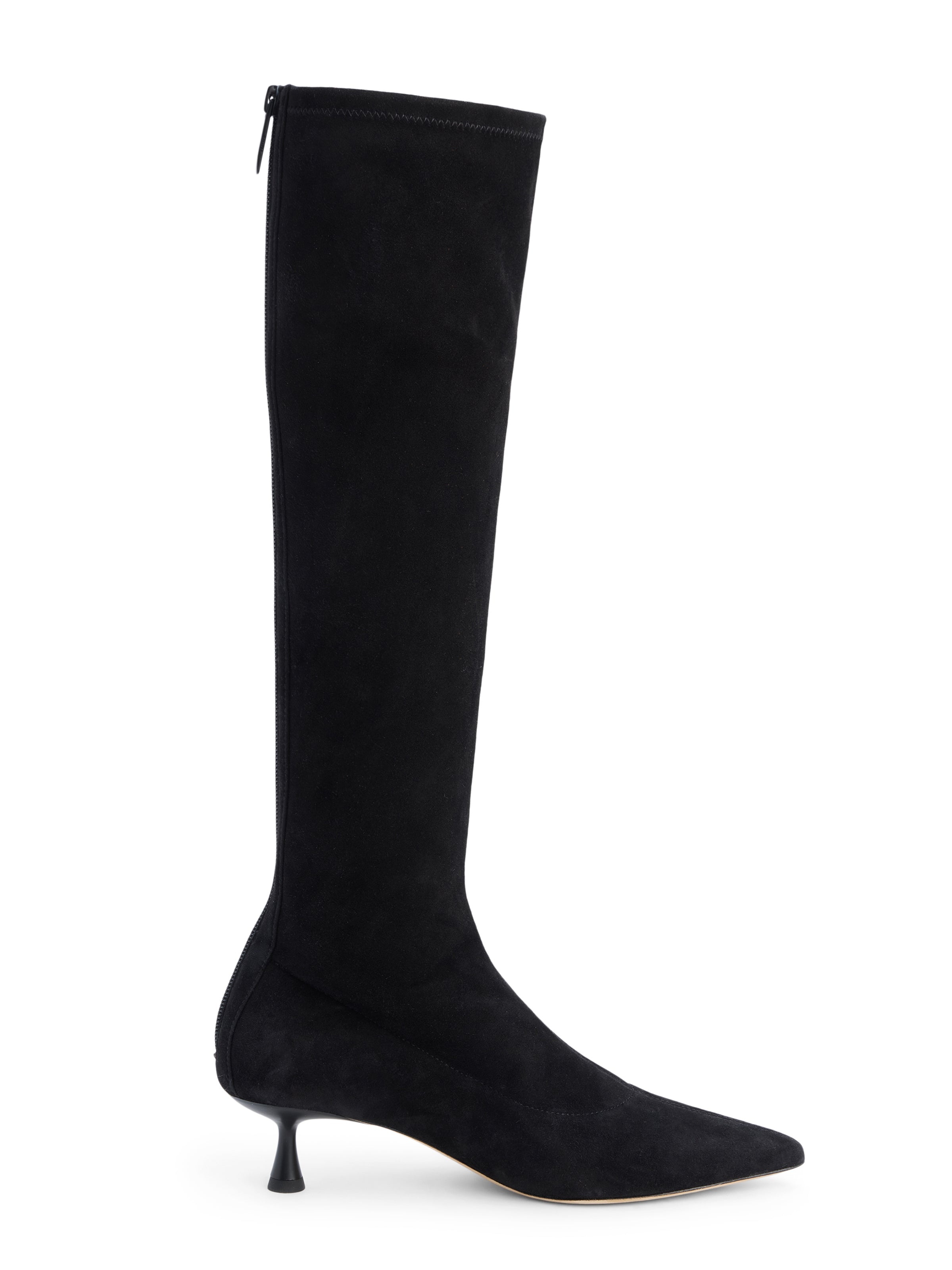 Emilie Suede Kitten Heel Boot - 1