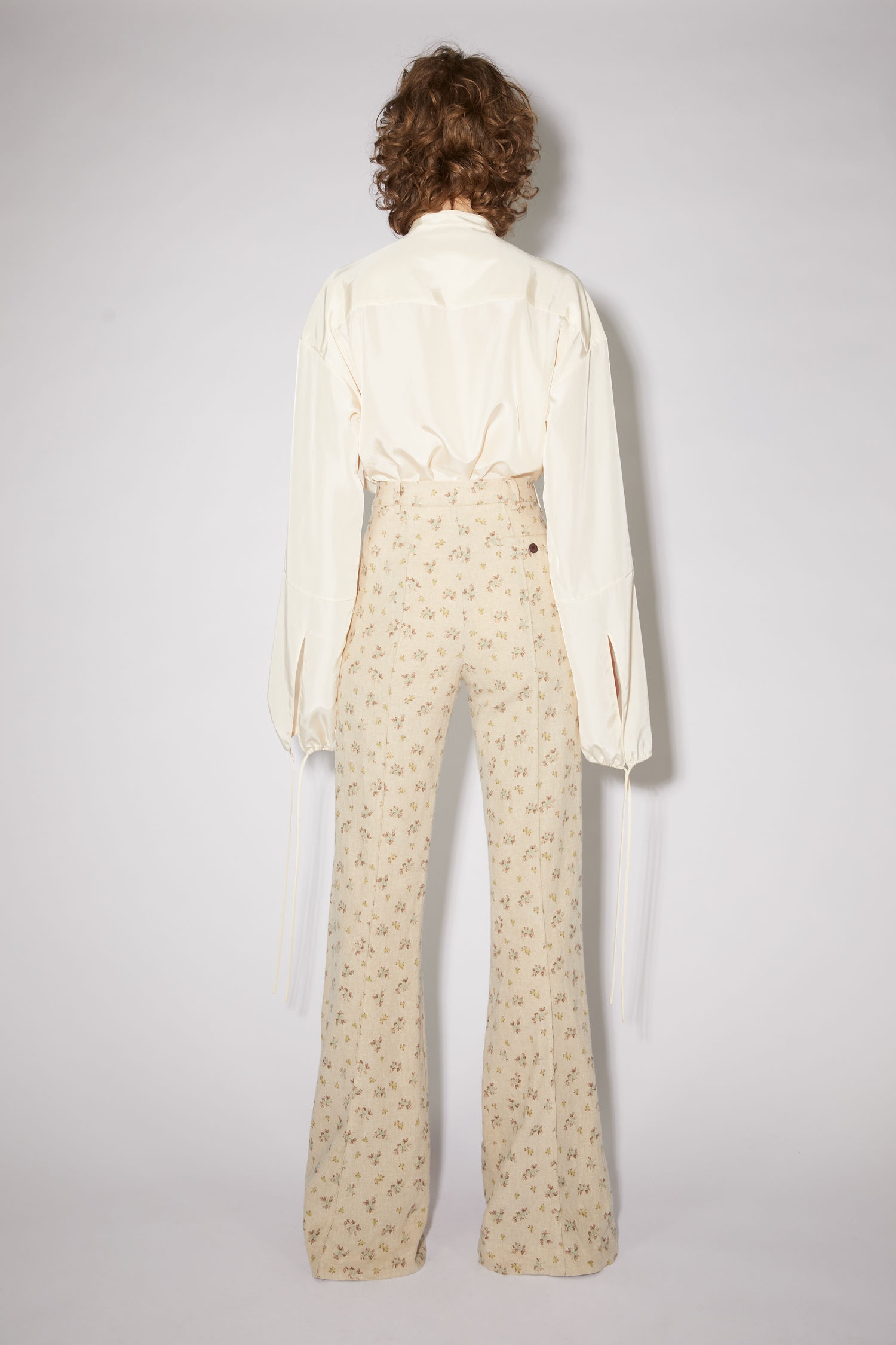Floral suit trousers - Beige/blue - 3