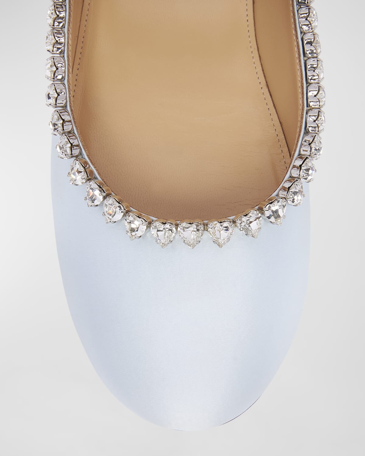 Audrey Leather Crystal Mary Jane Ballerina Flats - 4