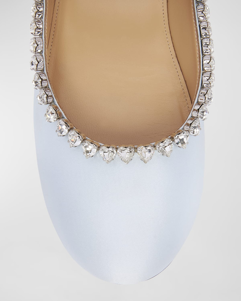Audrey Leather Crystal Mary Jane Ballerina Flats 4