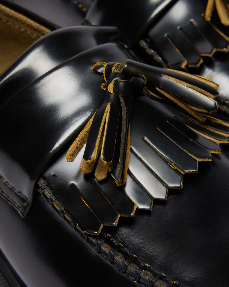 Adrian Arcadia Rub Off Leather Tassel Loafers 7