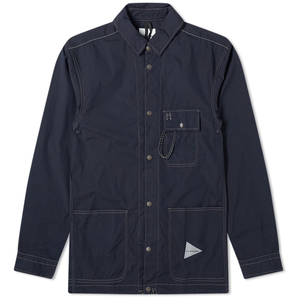 And Wander Drip Rip Shirt Jacket - 1