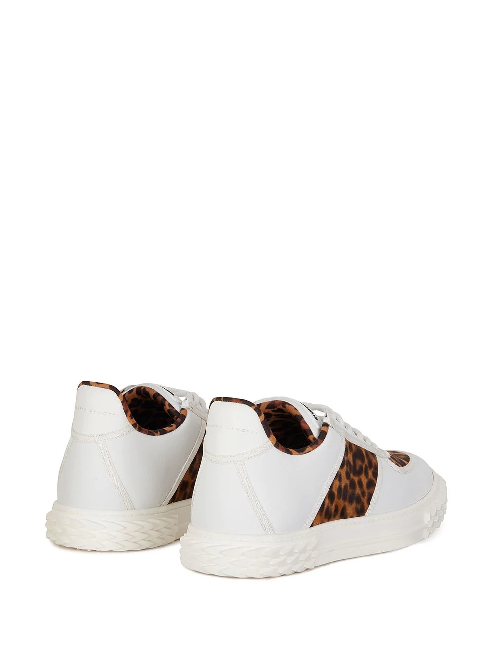 leopard panel sneakers - 3