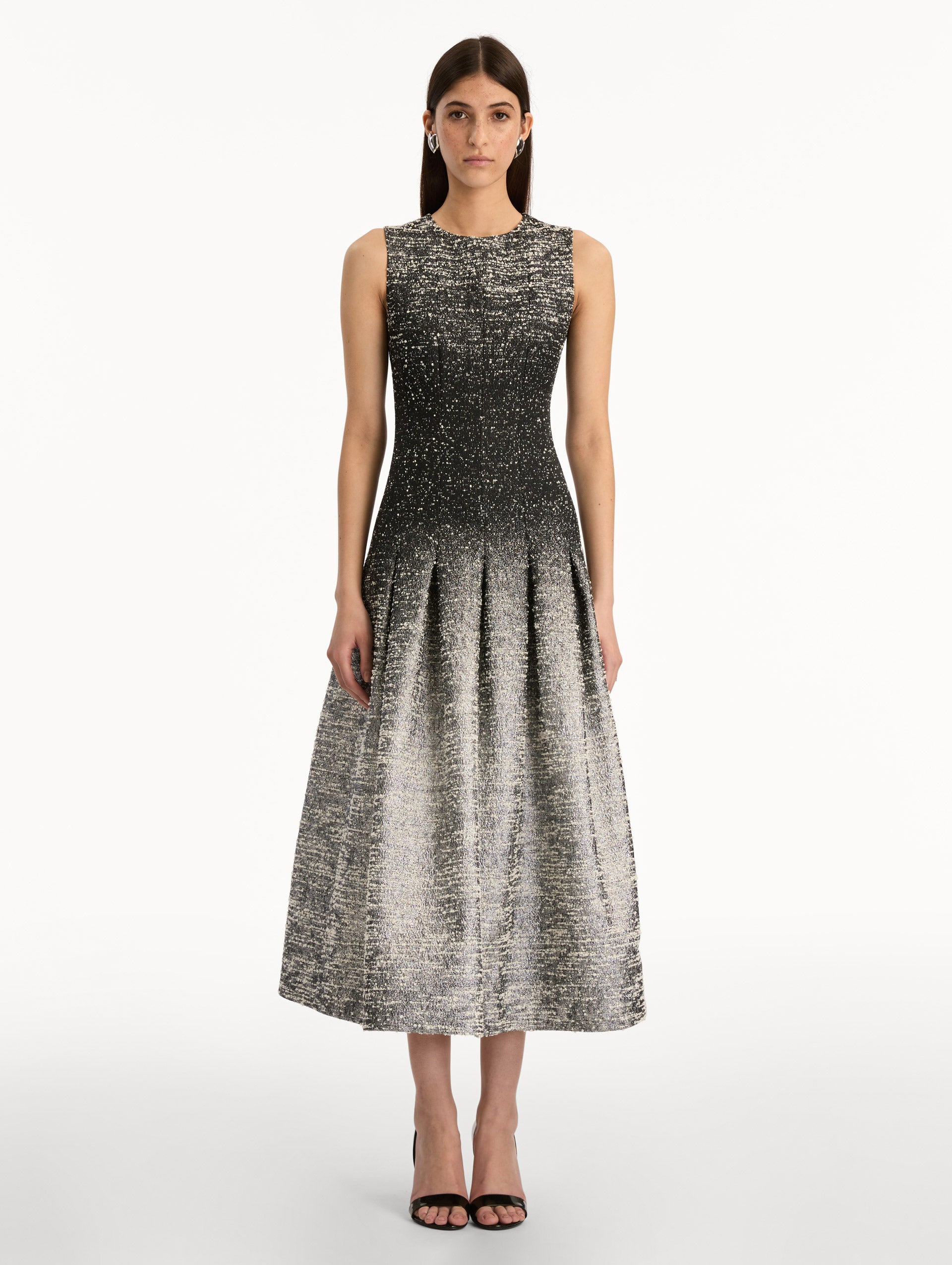 OMBRÉ LUREX BOUCLÉ JACQUARD DRESS - 2