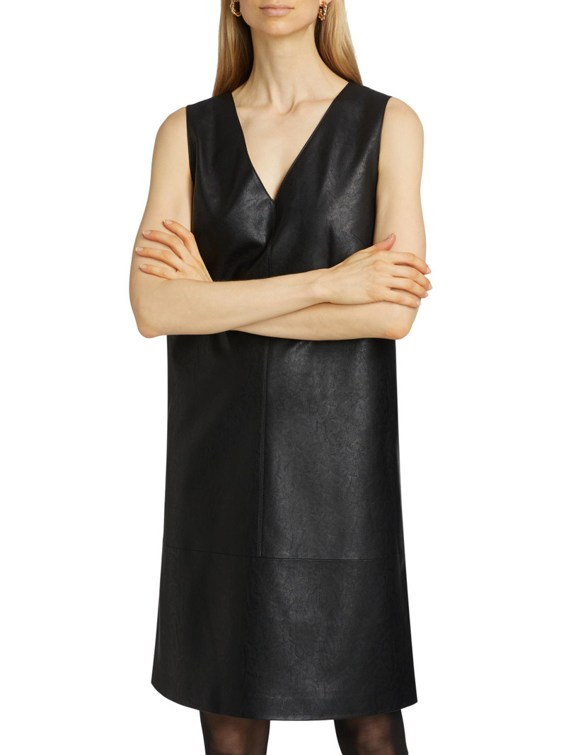 Women's Graylen Faux Leather Shift Dress - Black 3