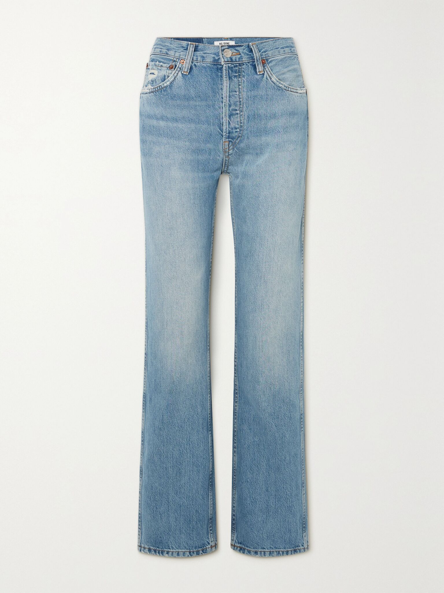 90s Loose high-rise straight-leg jeans Light denim - 1