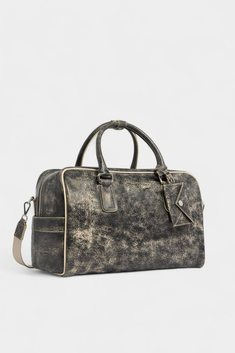 D2 CRAKED LEATHER DUFFLE 3