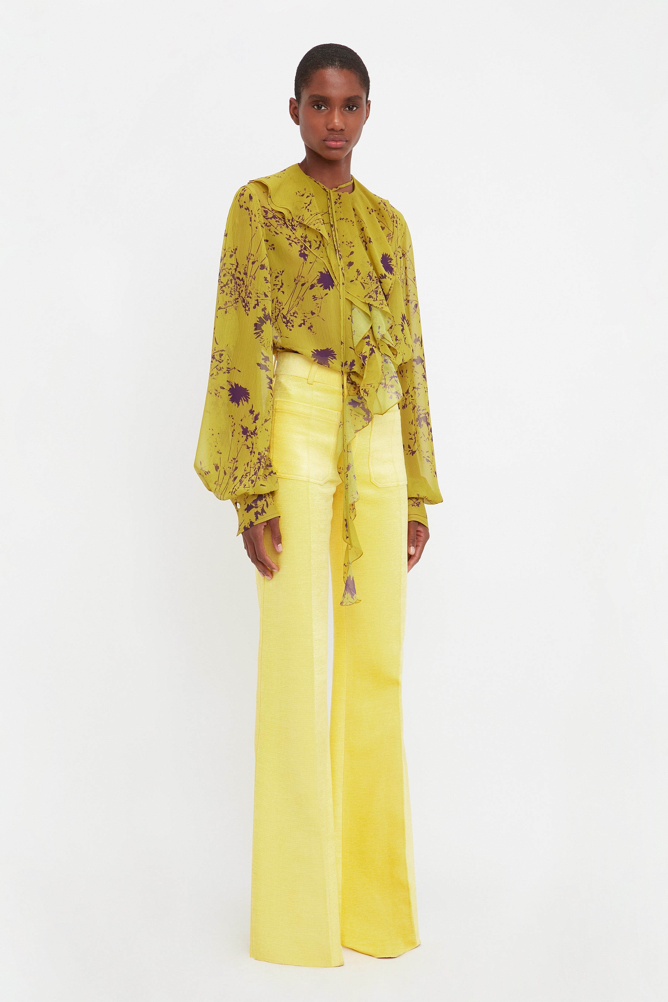 Romantic Blouse In Yellow Ochre - 3