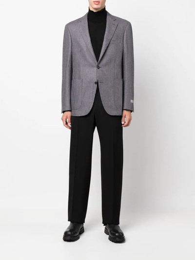 Canali houndstooth single-breasted blazer outlook