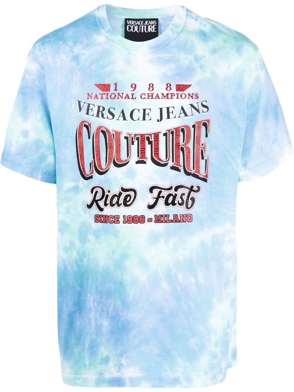 tie-dye slogan-print T-shirt - 1