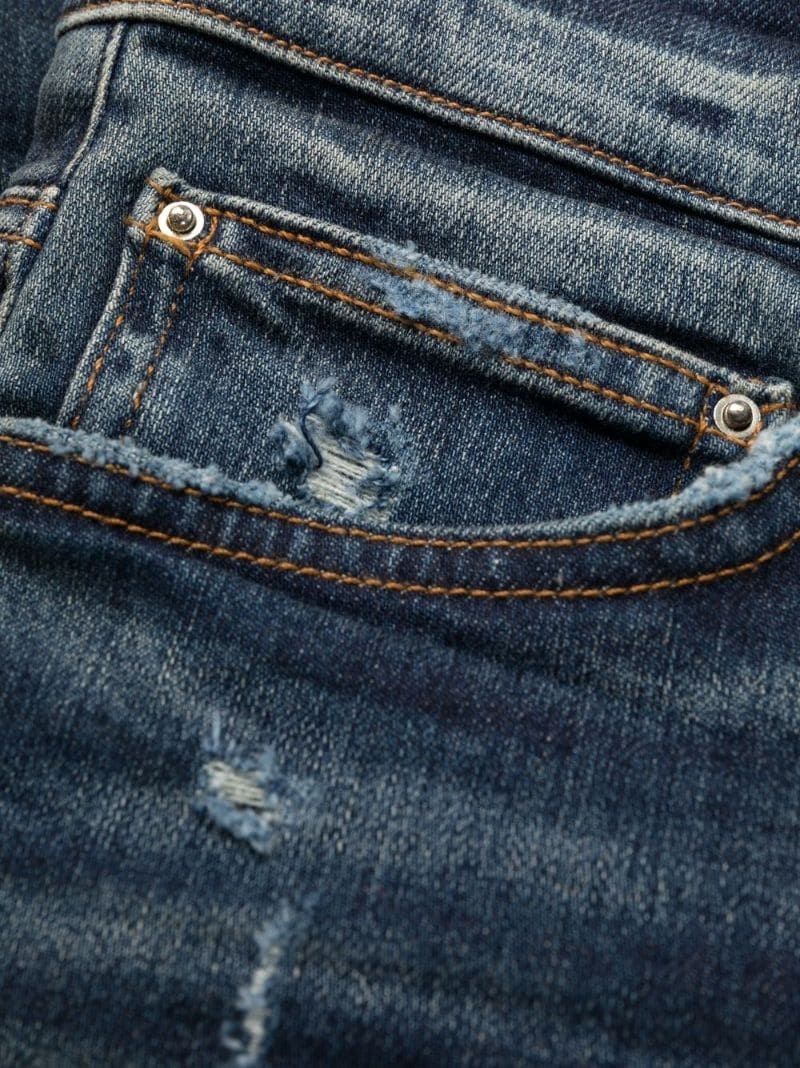 distressed-effect skinny jeans - 7