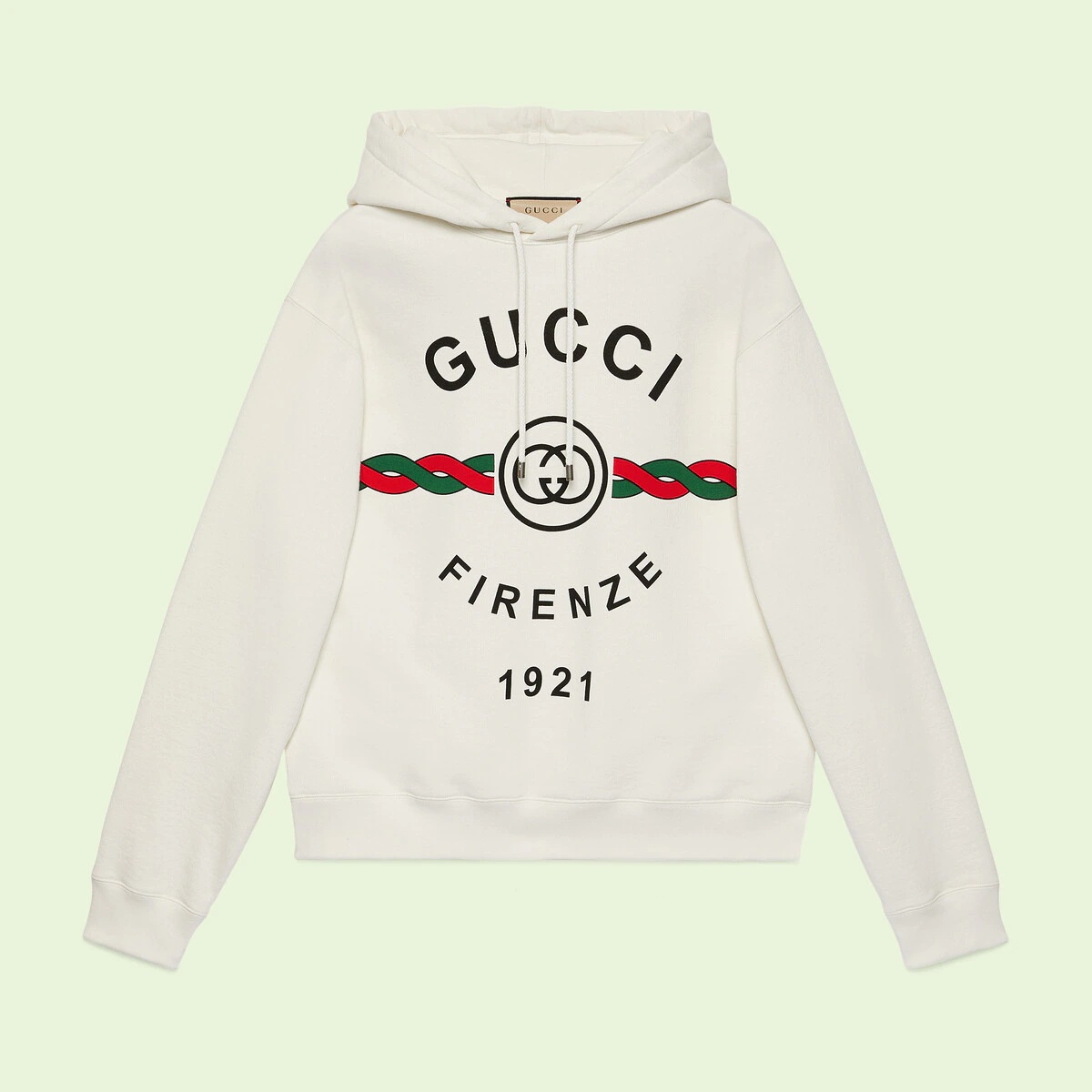 Cotton 'Gucci Firenze 1921' hooded sweatshirt - 1