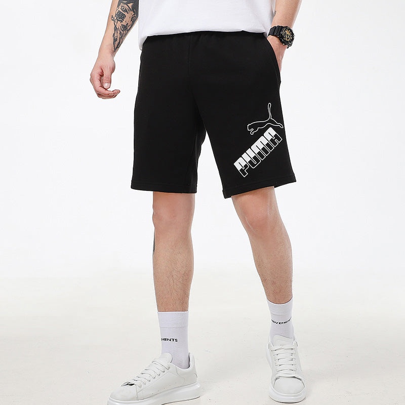 PUMA Amplified Big Logo Shorts 'Black White' 588675-01 - 5