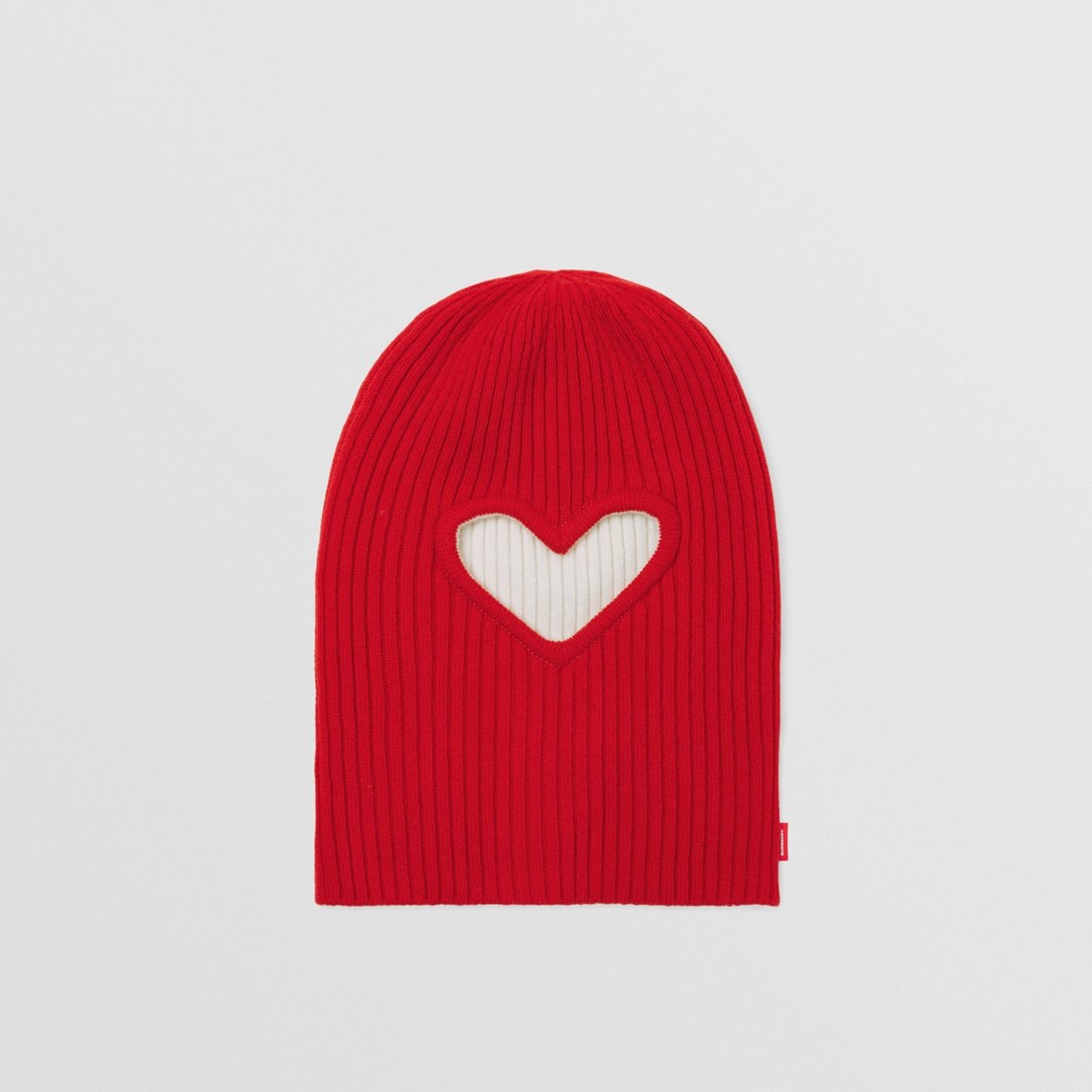 Reversible Cut-out Detail Rib Knit Wool Beanie - 1