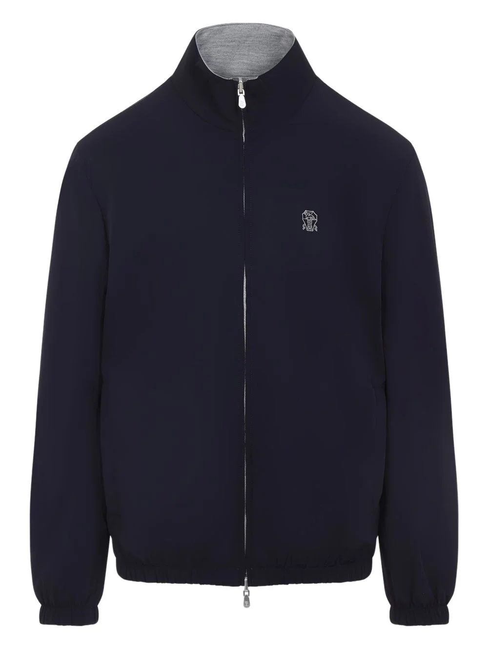 embroidered-logo reversible jacket - 1