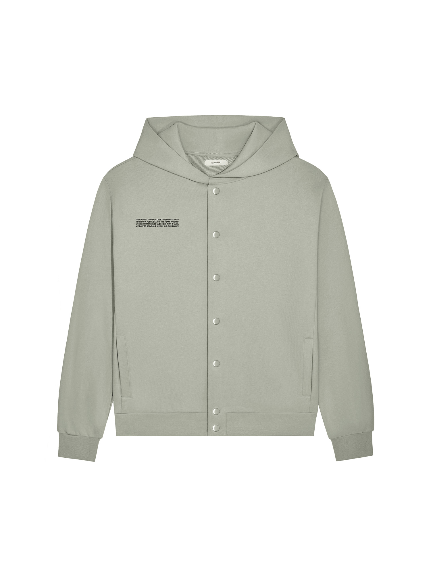 Mens 365 Midweight Snap Button Hoodie - Moss Green - 1