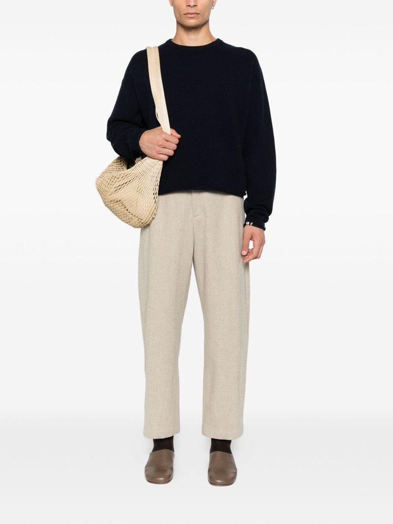 extreme cashmere round-neck cropped sweater outlook
