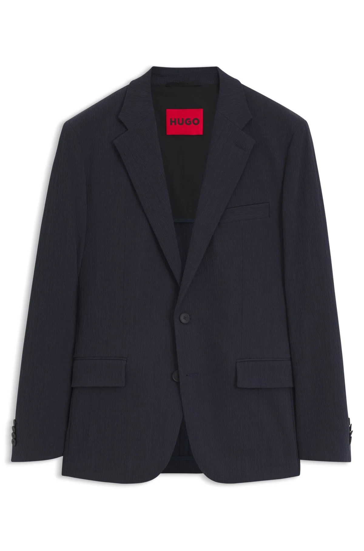 SLIM-FIT SUIT JACKET IN PERFORMANCE-STRETCH SEERSUCKER - 1