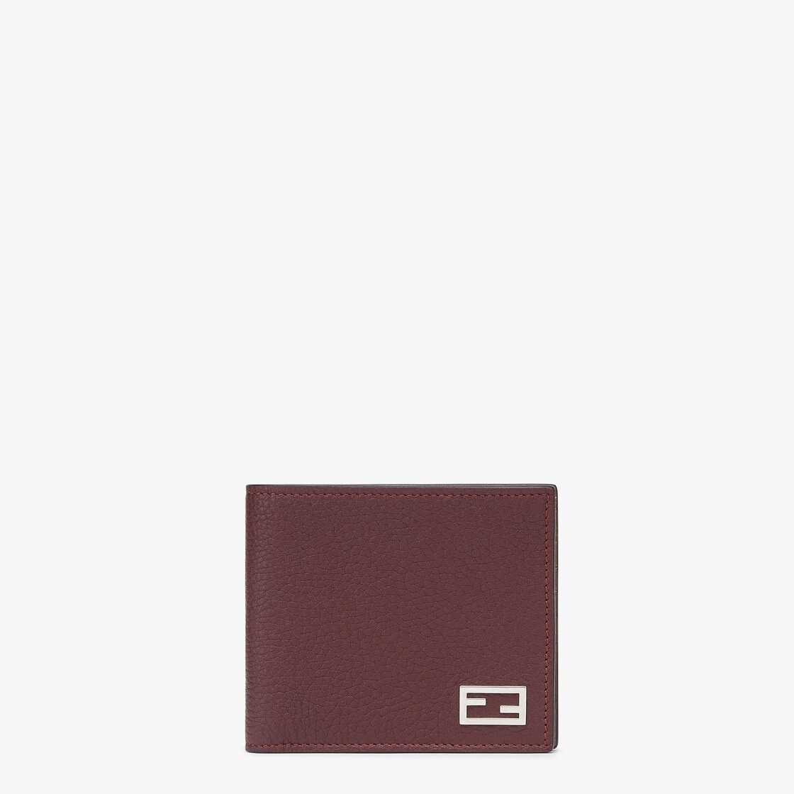 Wallet with eight interior card slots and two compartments for banknotes. Made of burgundy Cuoio Rom - 1