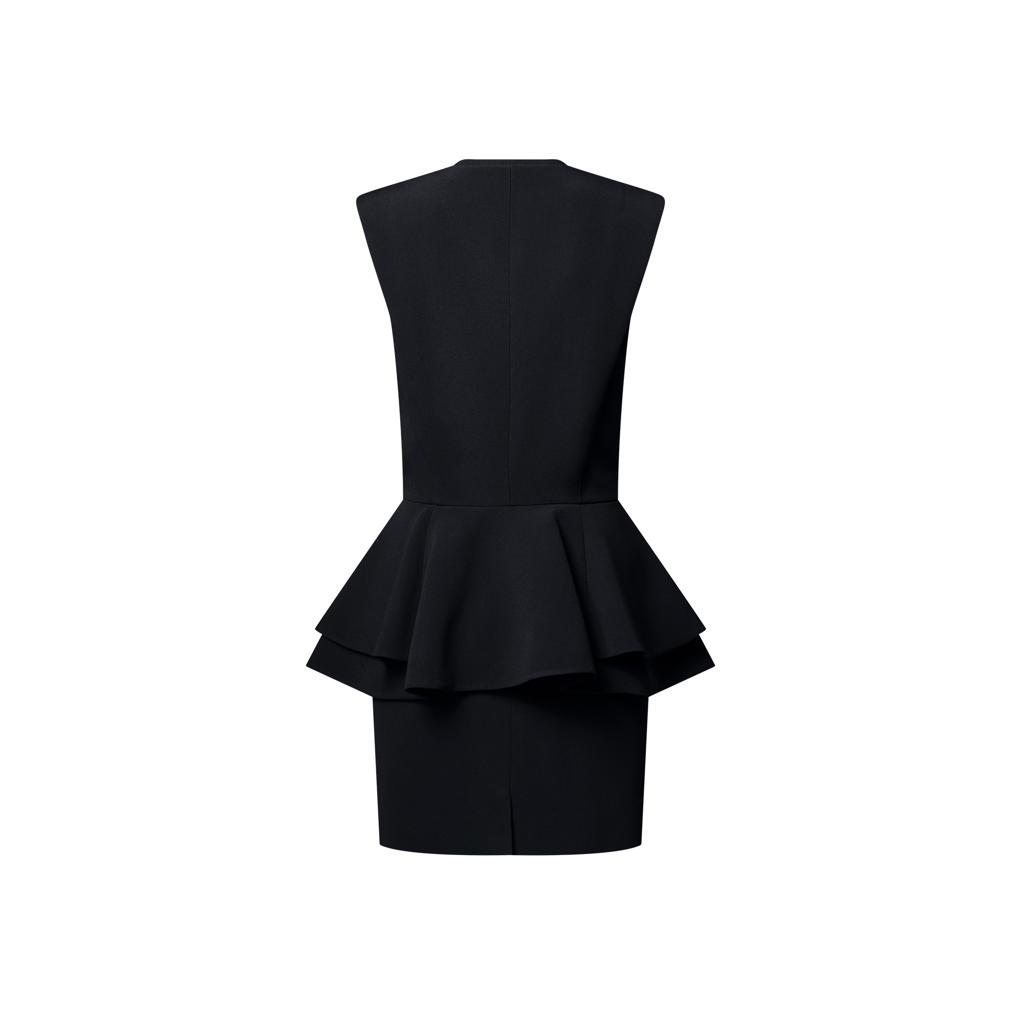 Zip-Up Peplum Dress - 3