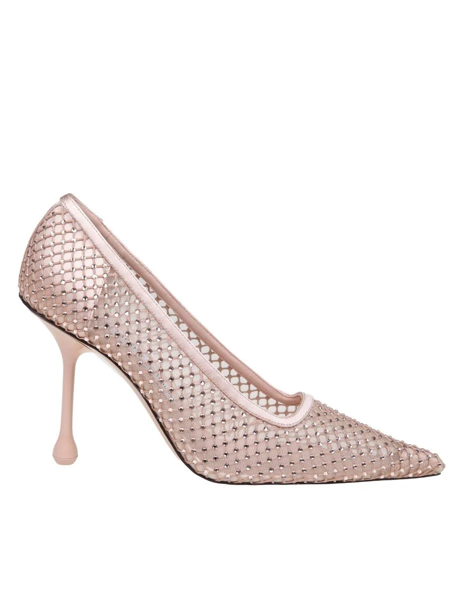 Jimmy Choo Satin And Mesh Pumps - 1