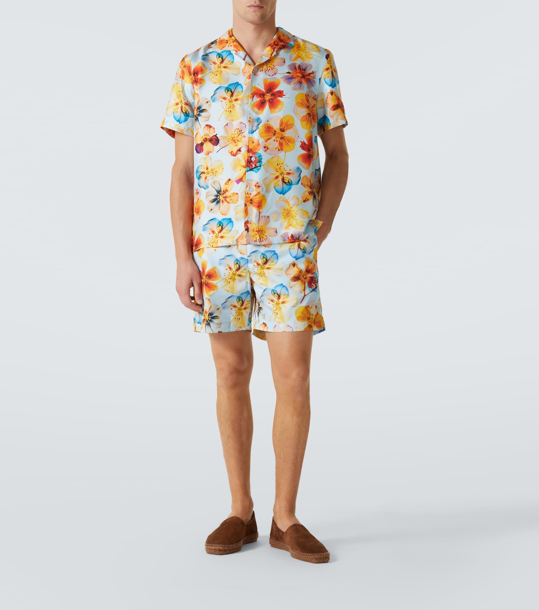 Hibbert floral silk bowling shirt - 2