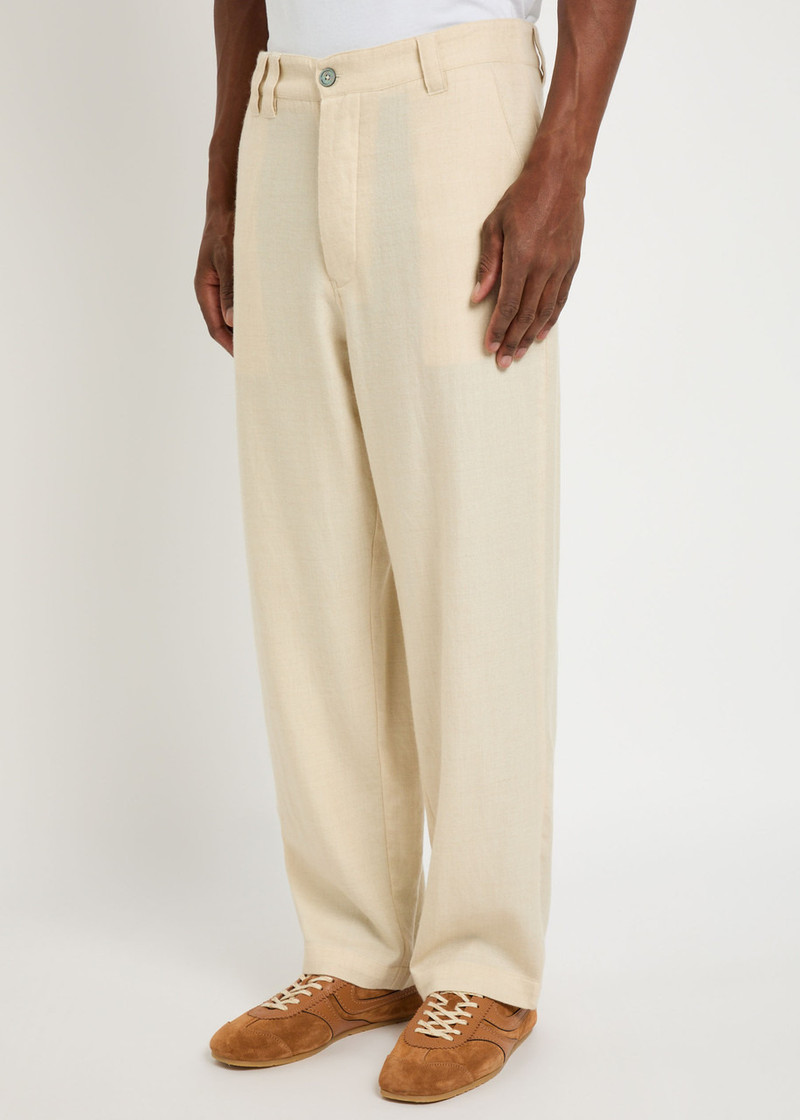 The Elder Statesman The Elder Statesman Pashmina Norm Wool and Cashmere-blend Trousers outlook