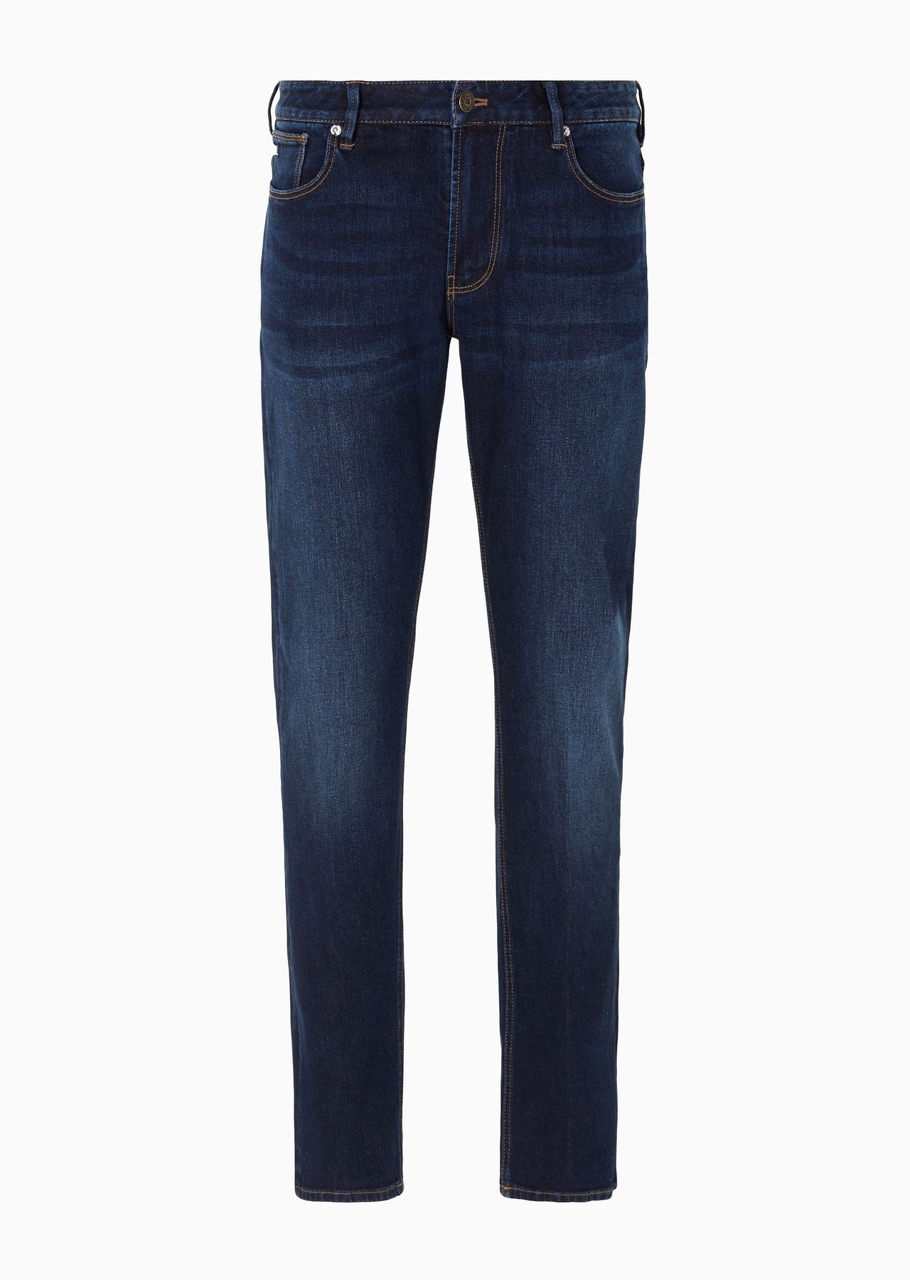 J06 slim-fit vintage-effect comfort-denim jeans - 1