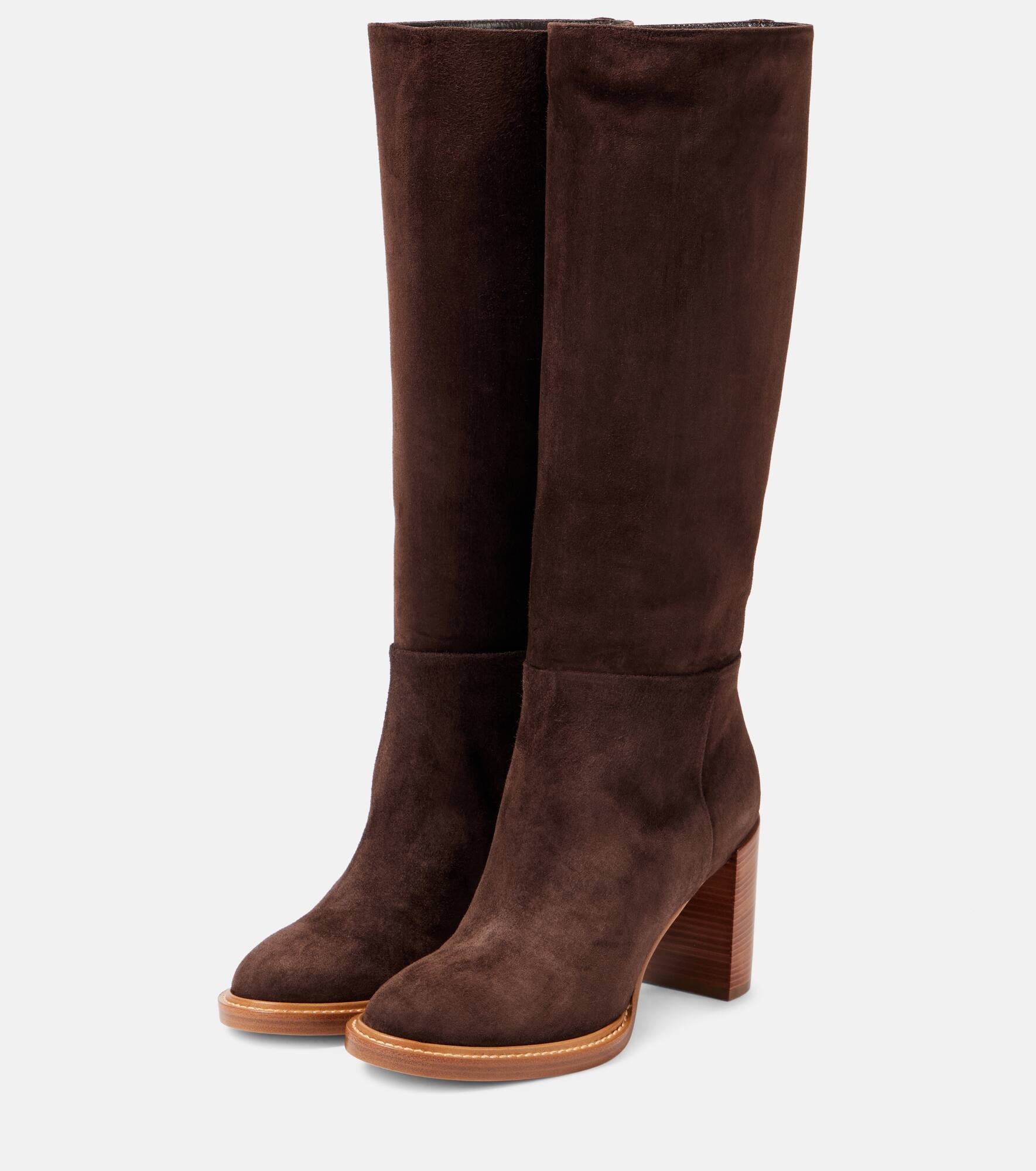 Bocca suede knee-high boots - 4