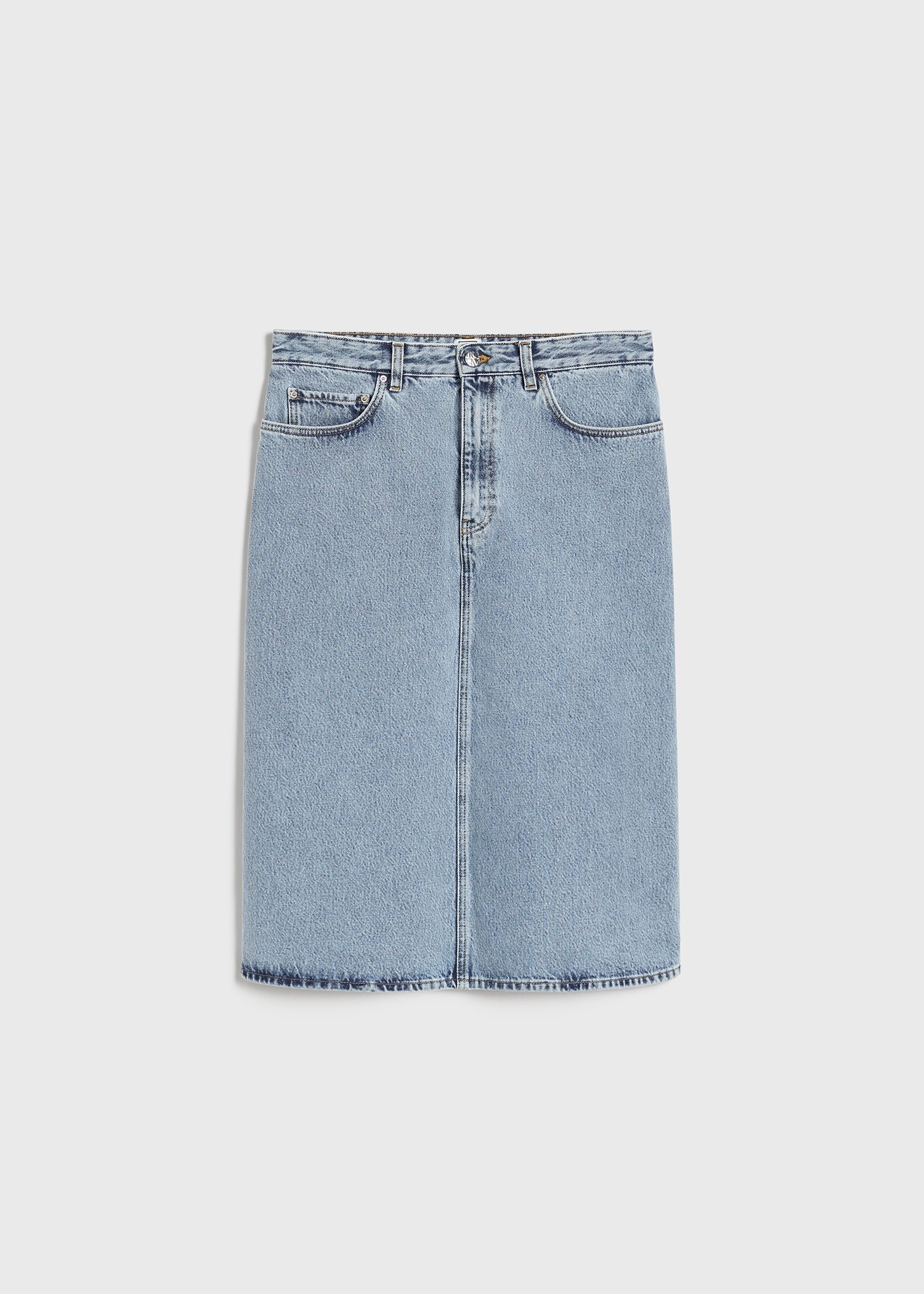 Denim midi skirt cool blue - 1