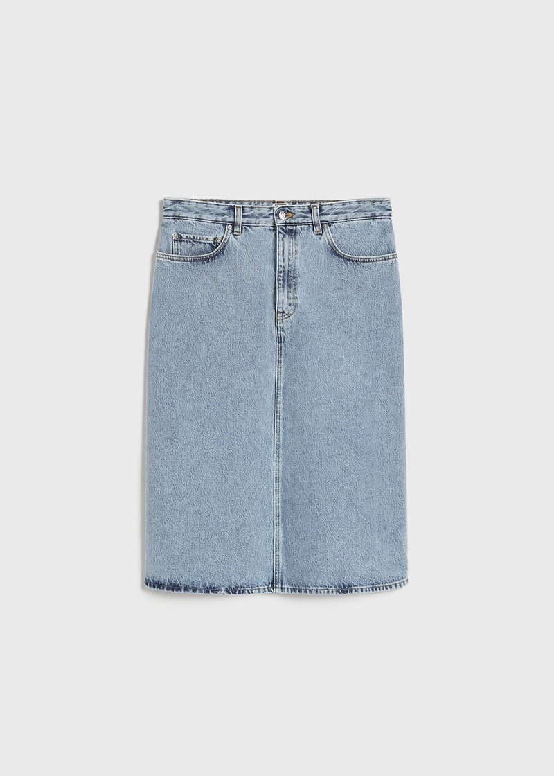 Denim midi skirt cool blue - 1