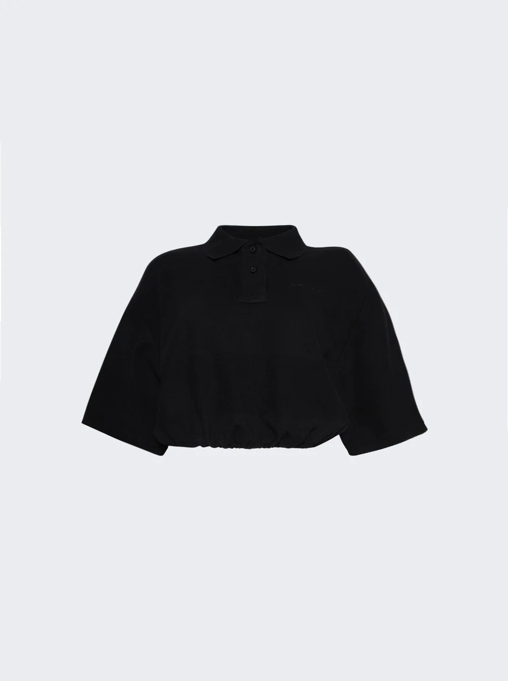 Deconstructed Polo Shirt Black - 1
