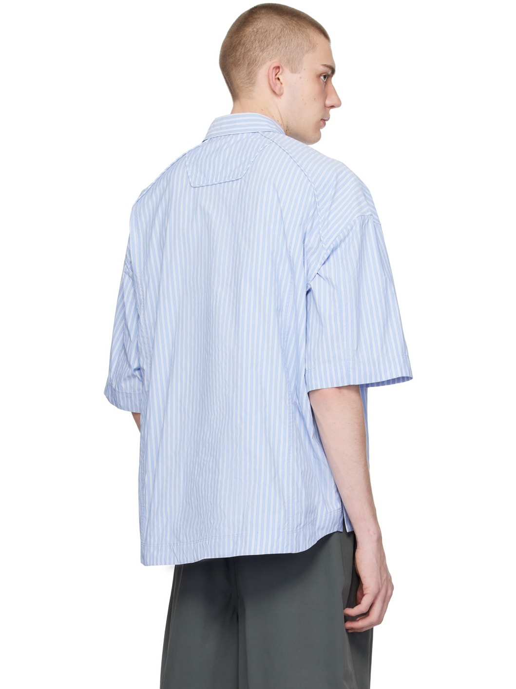 Blue & White Stripe Shirt - 3