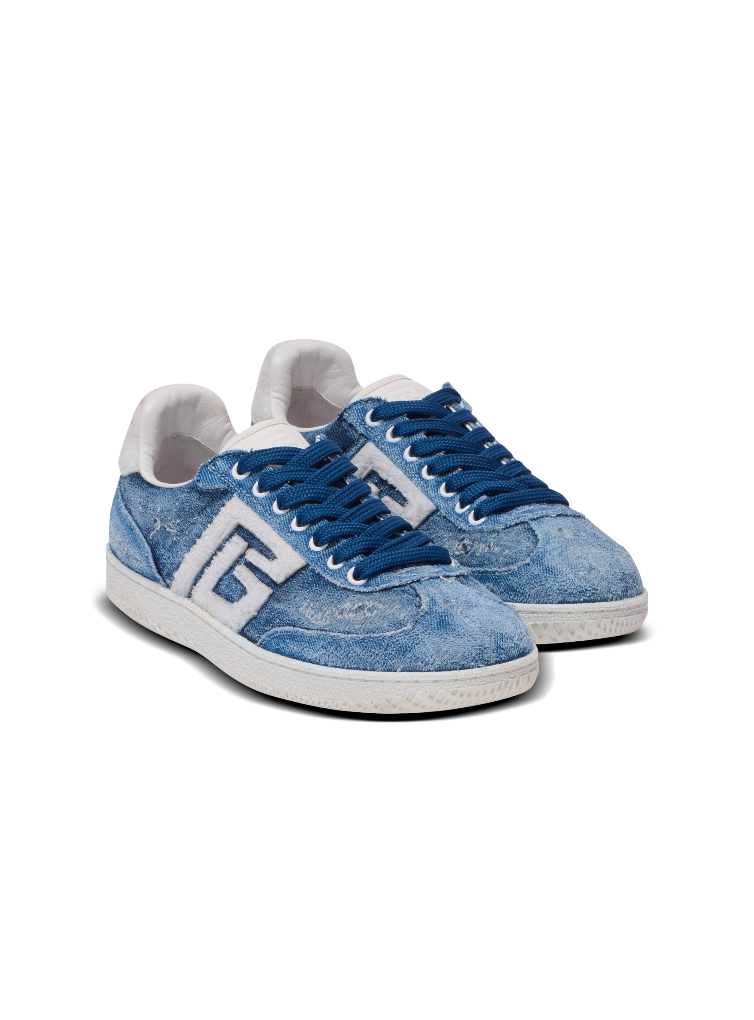 Denim Balmain Swan trainers - 2