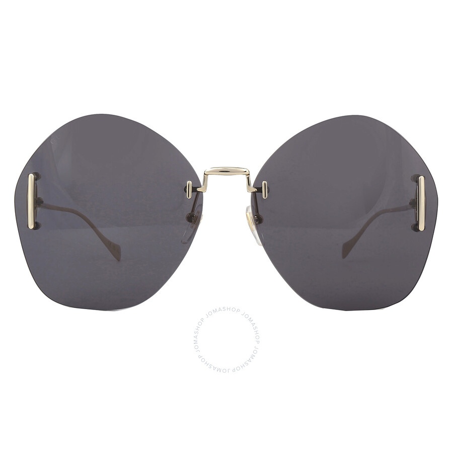 Gucci Grey Oversized Ladies Sunglasses GG1203S 002 65 - 1