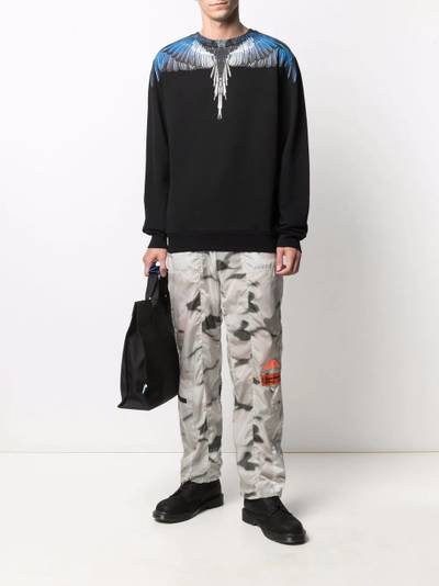 Marcelo Burlon County Of Milan Wings-print cotton sweatshirt outlook