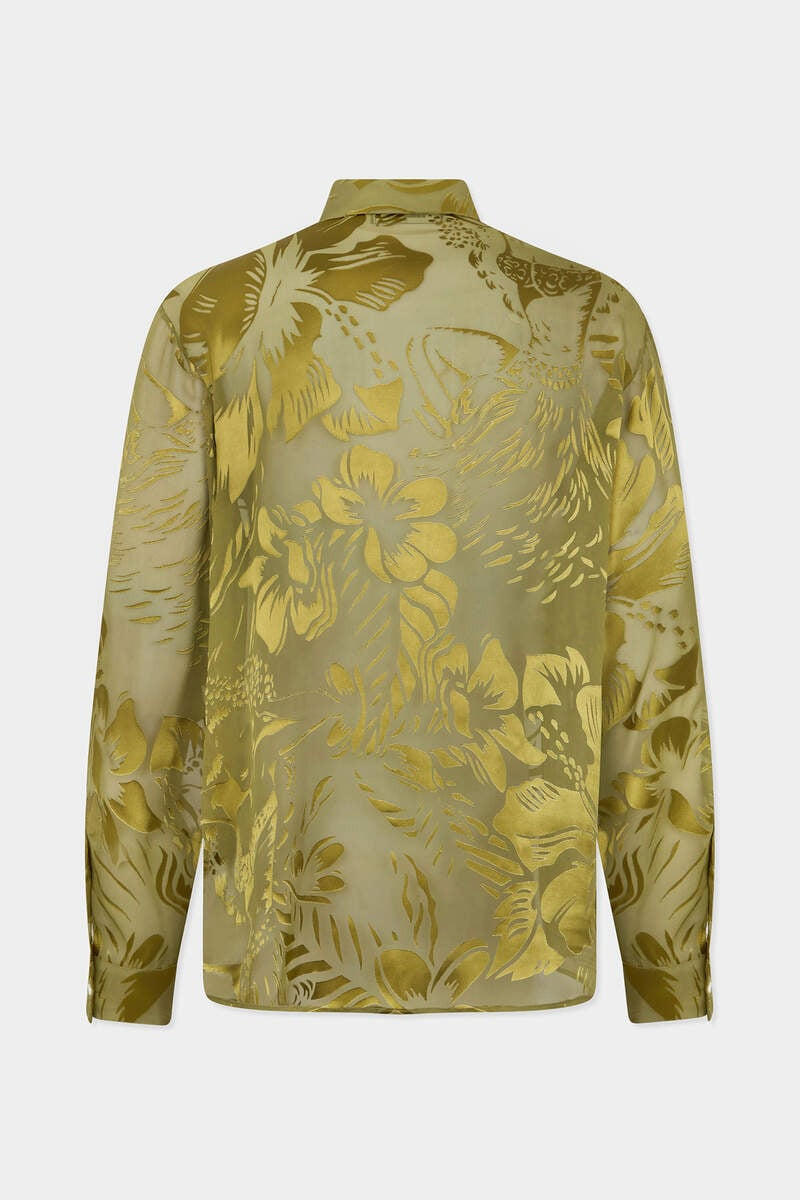 DSQUARED2 DANCING FLOWERS SHEER SHIRT outlook
