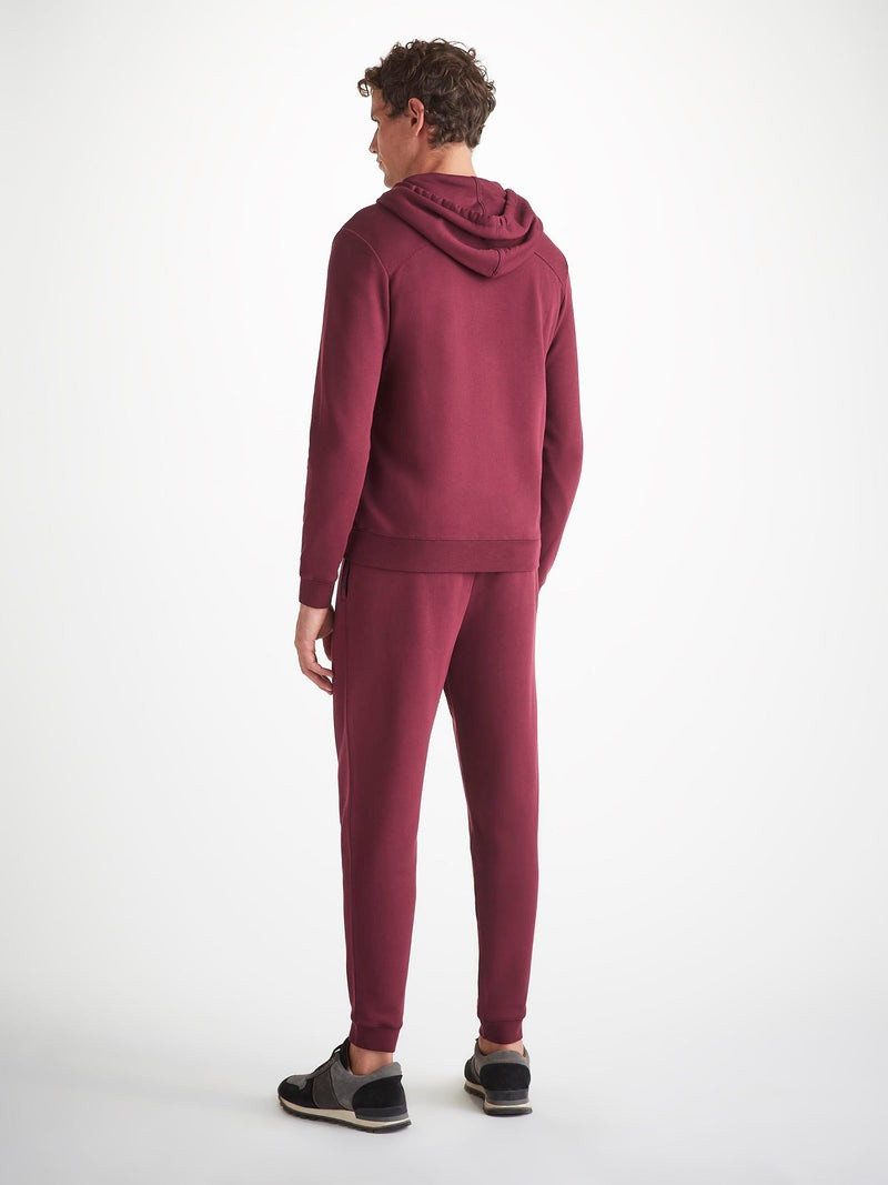 Men's Hoodie Quinn Cotton Modal Burgundy 4