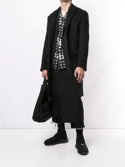 Yohji Yamamoto loose fit cropped wrap trousers outlook