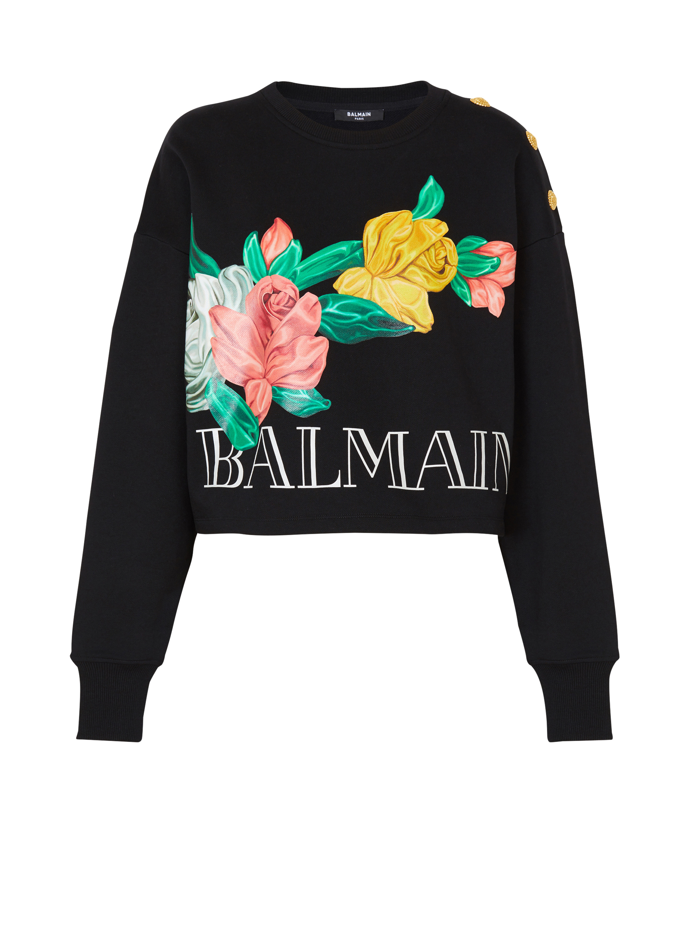 Vintage Balmain sweatshirt with Roses print - 1