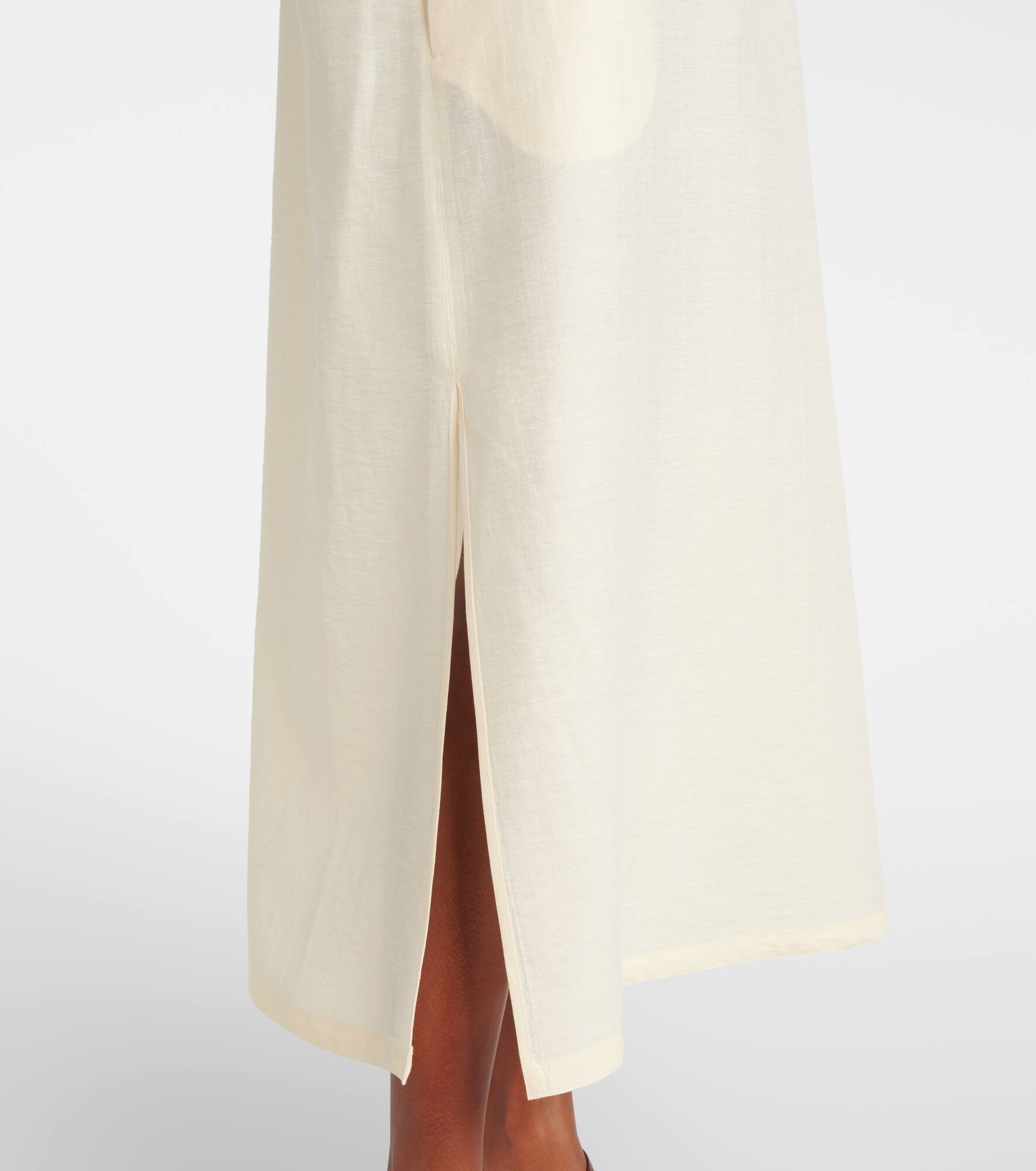 Jene linen and silk-blend maxi dress - 6